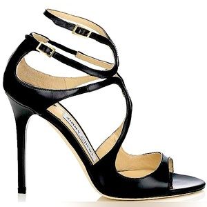 SOLD❌Current Jimmy Choo Lance Black Patent Sandals 37